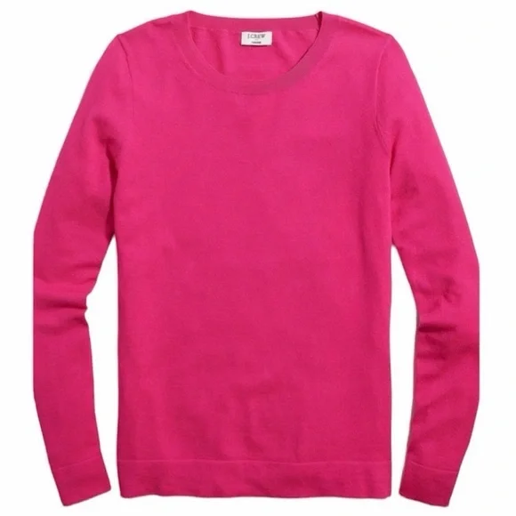 J.Crew Teddie Cotton Crewneck Sweater Pink Size S - Picture 2 of 7